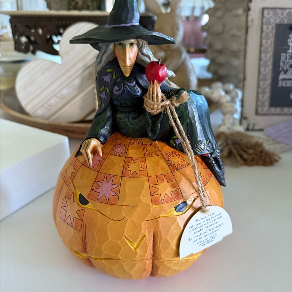 Jim Shore 2008 SWEET AND SOUR Two-Sided Jack-O-Lantern Figurine 4012605